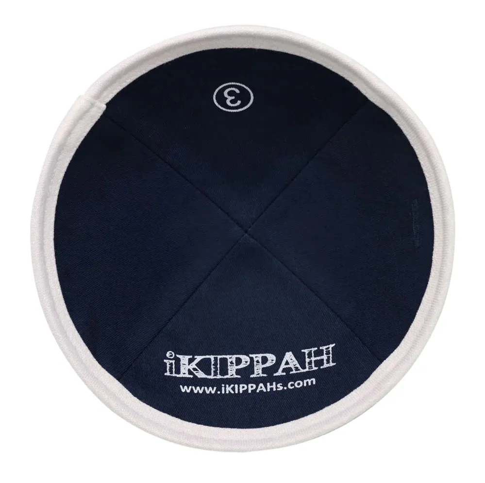 Linen Yarmulke with Coloured Rim