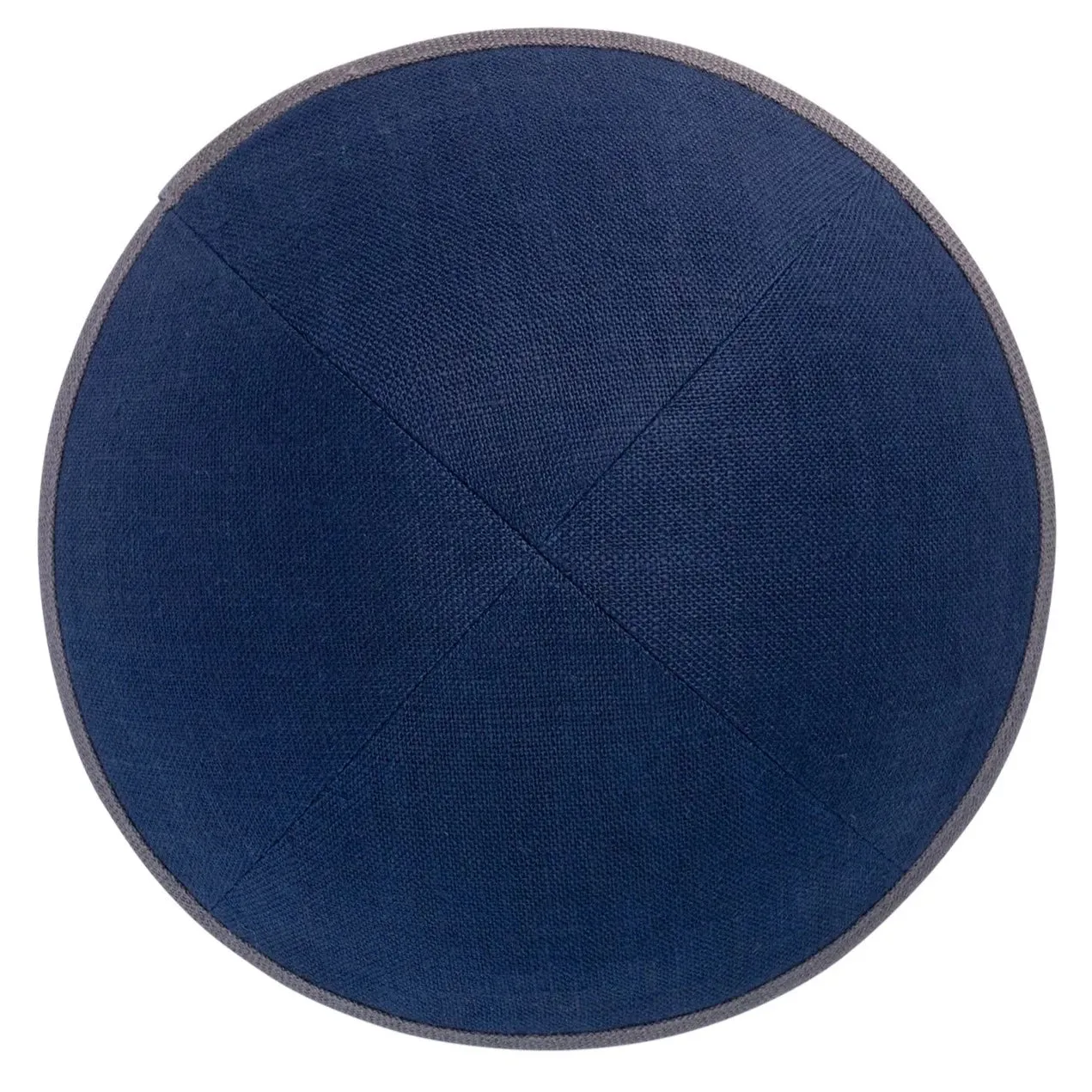 Linen Yarmulke with Coloured Rim