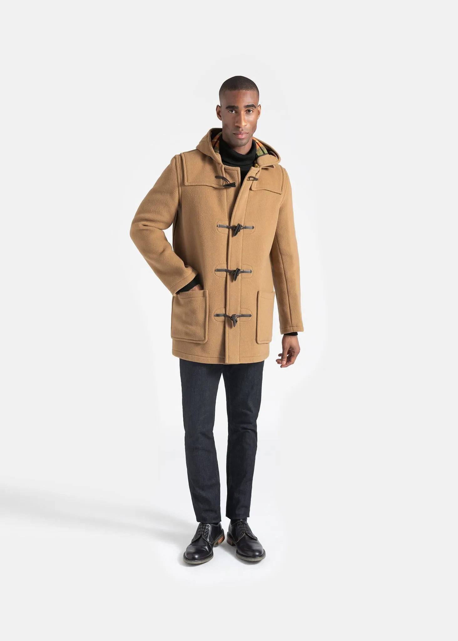 Mid Length Duffle Coat Camel Buchanan