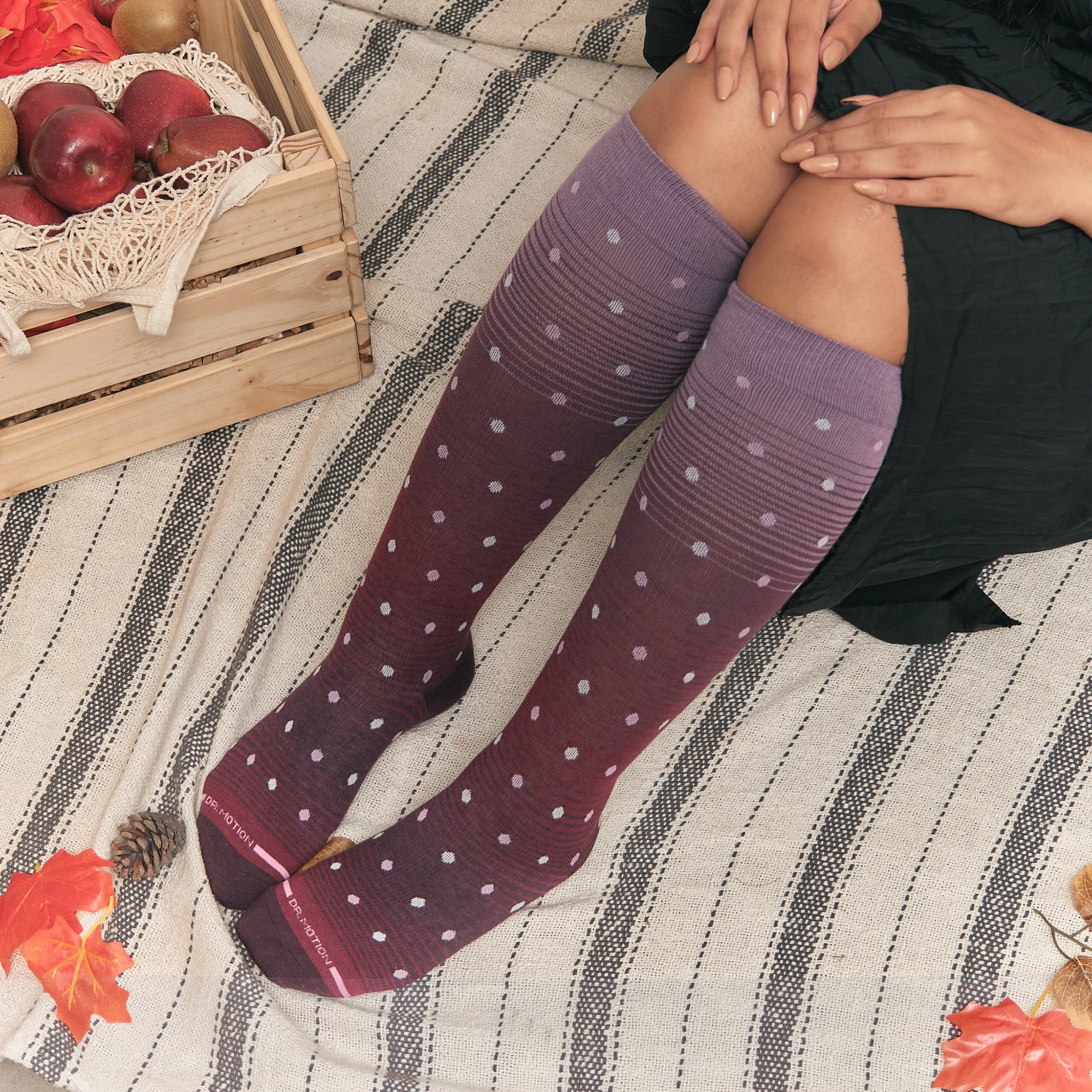 Ombre with Dots | Knee-High Compression Socks For Women