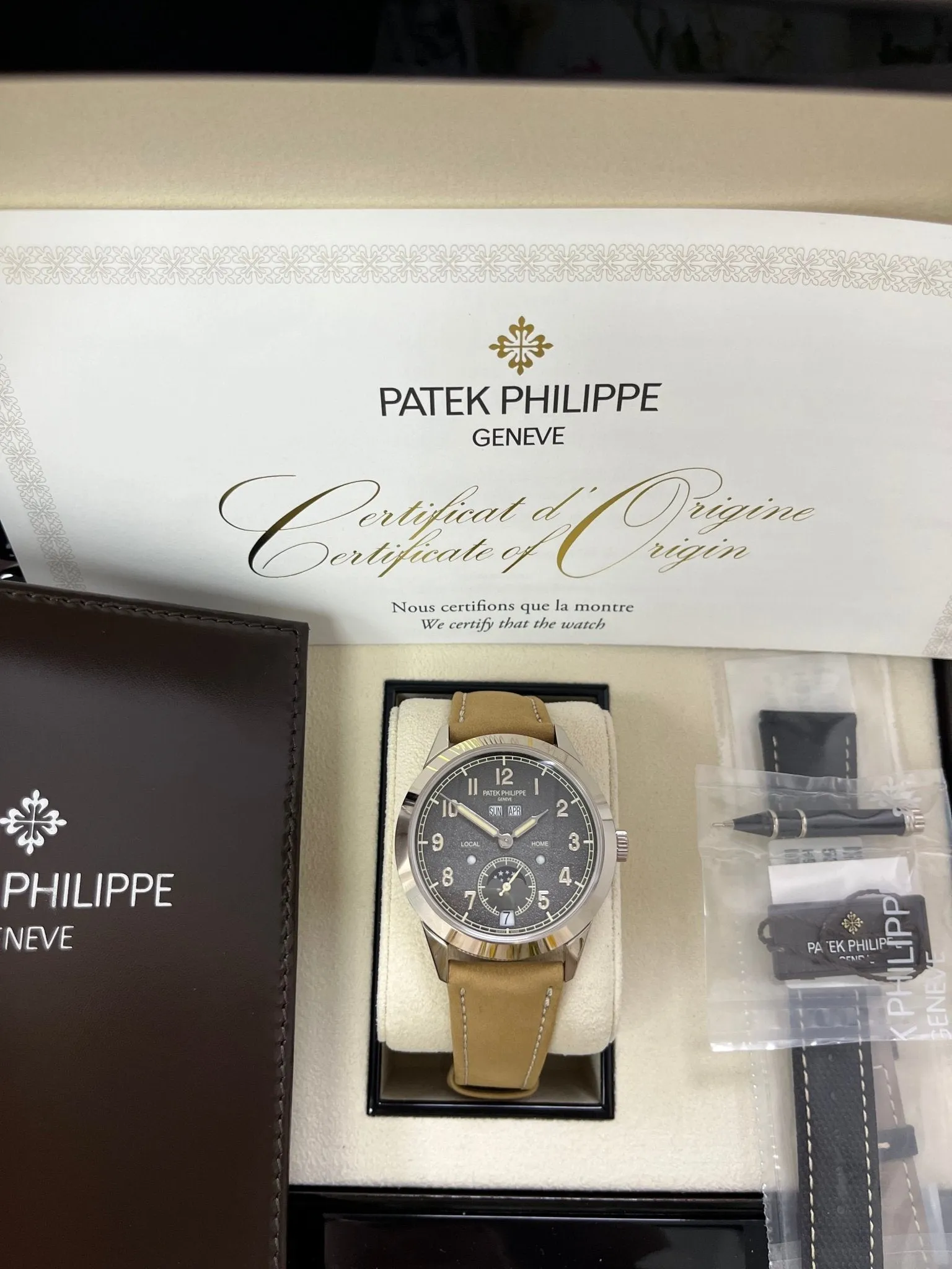 Patek Philippe Annual Calendar Travel Time White Gold (Reference # 5326G)