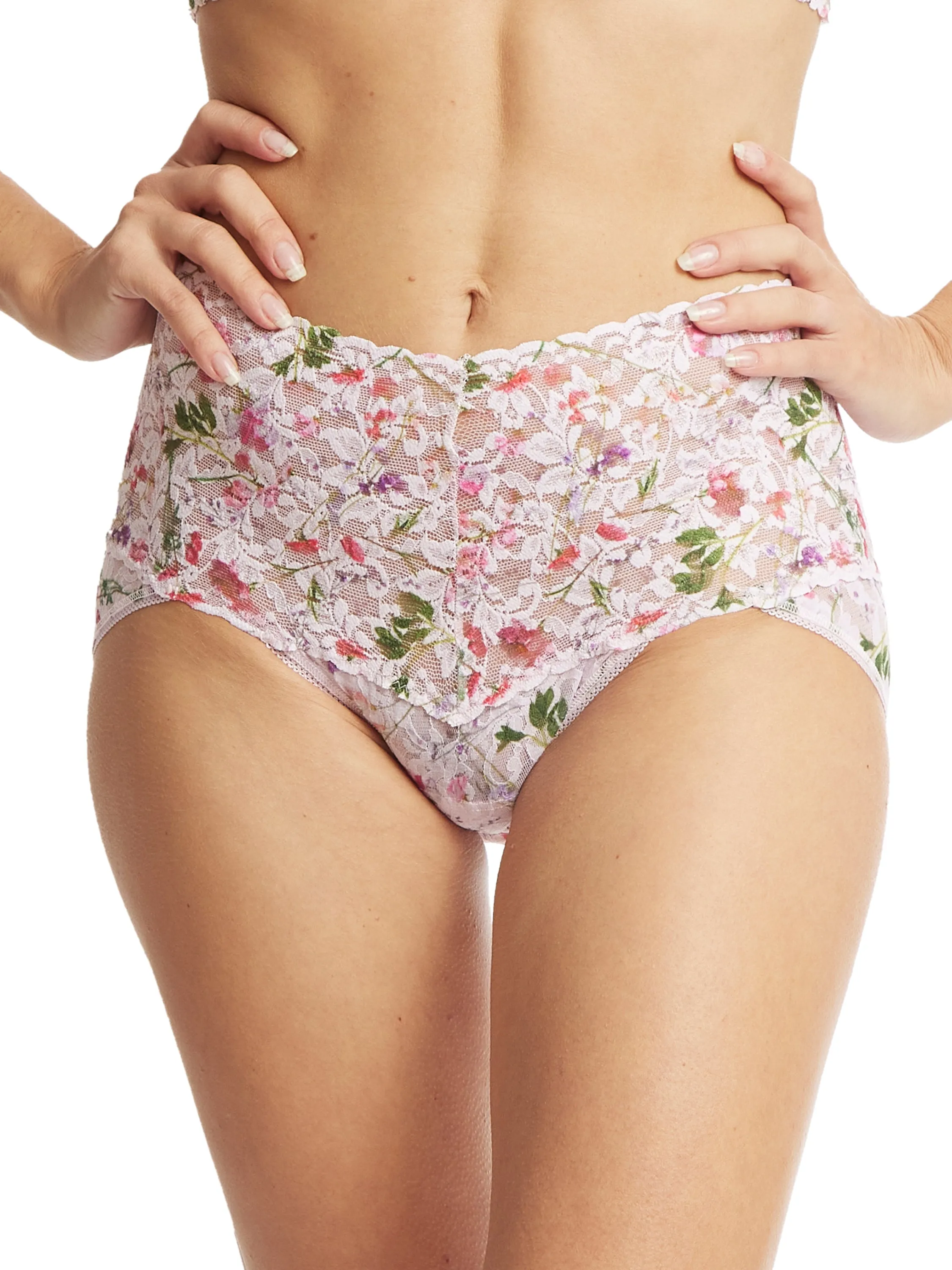 Printed Retro Lace V-Kini Rise And Vines Sale