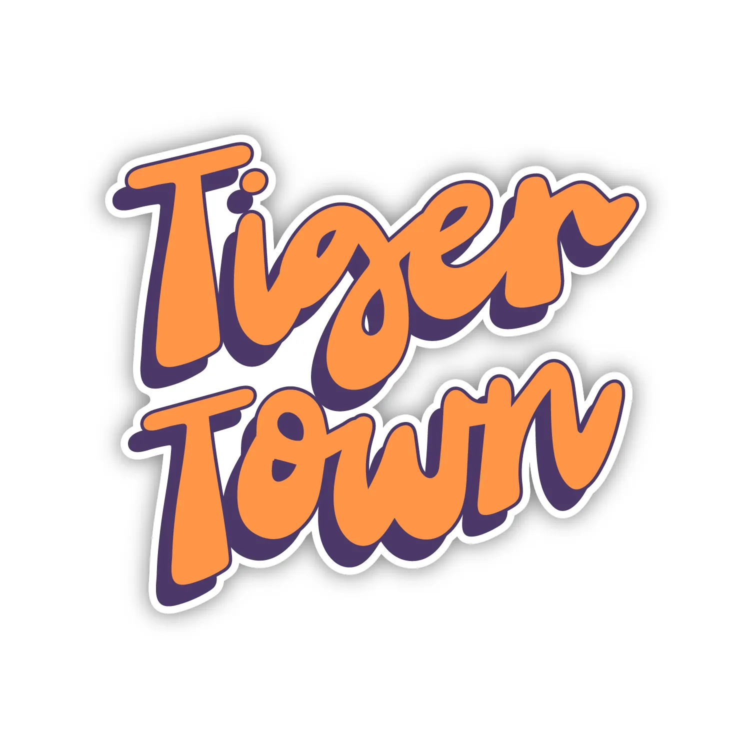 Retro Tiger Town Decal- (Multiple Sizes)