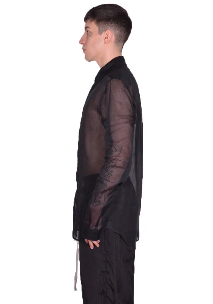 RICK OWENS MEN RU01D3299 OR OFFICE SHIRT BLACK