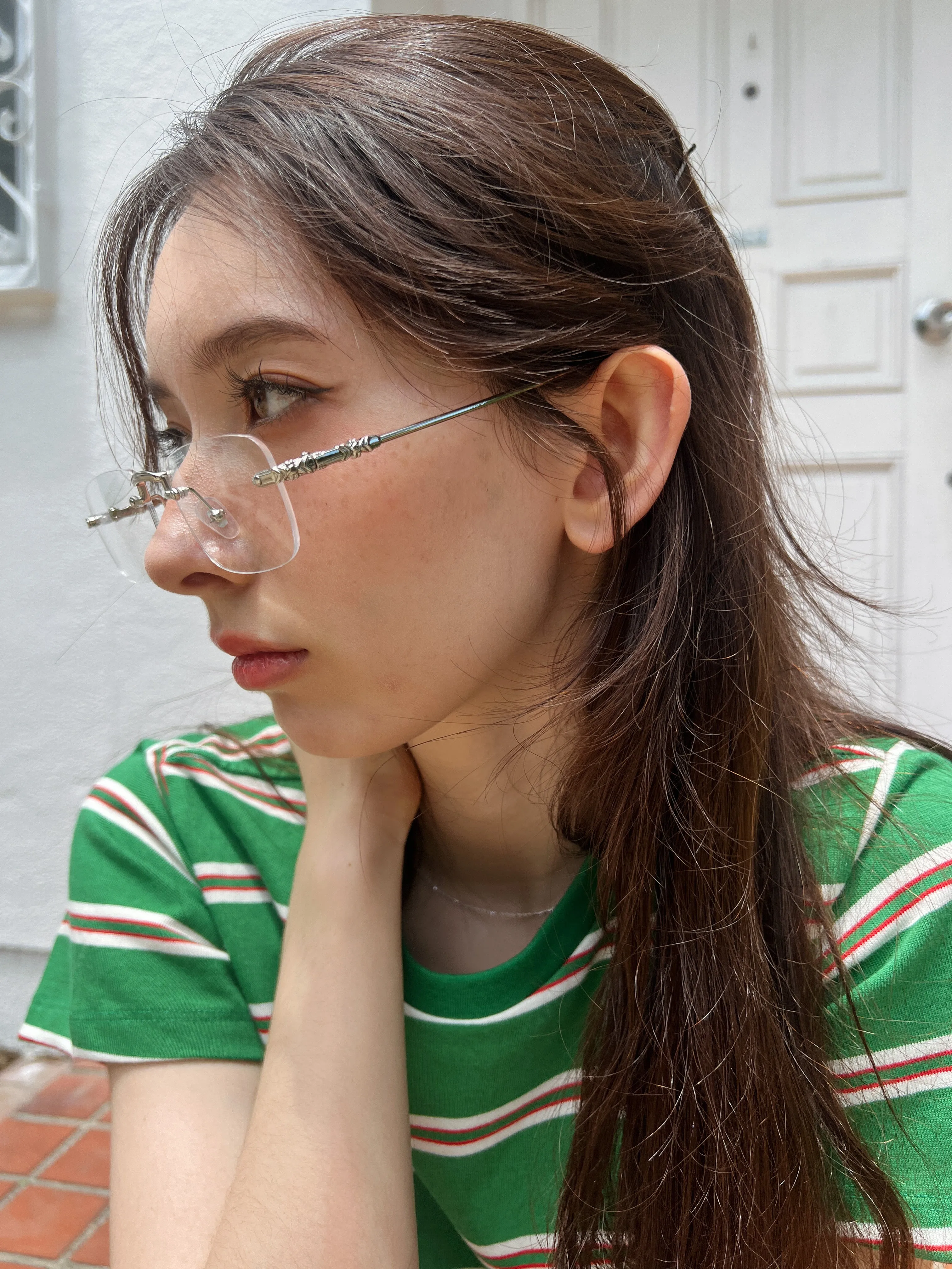 Rimless Side Design Glasses