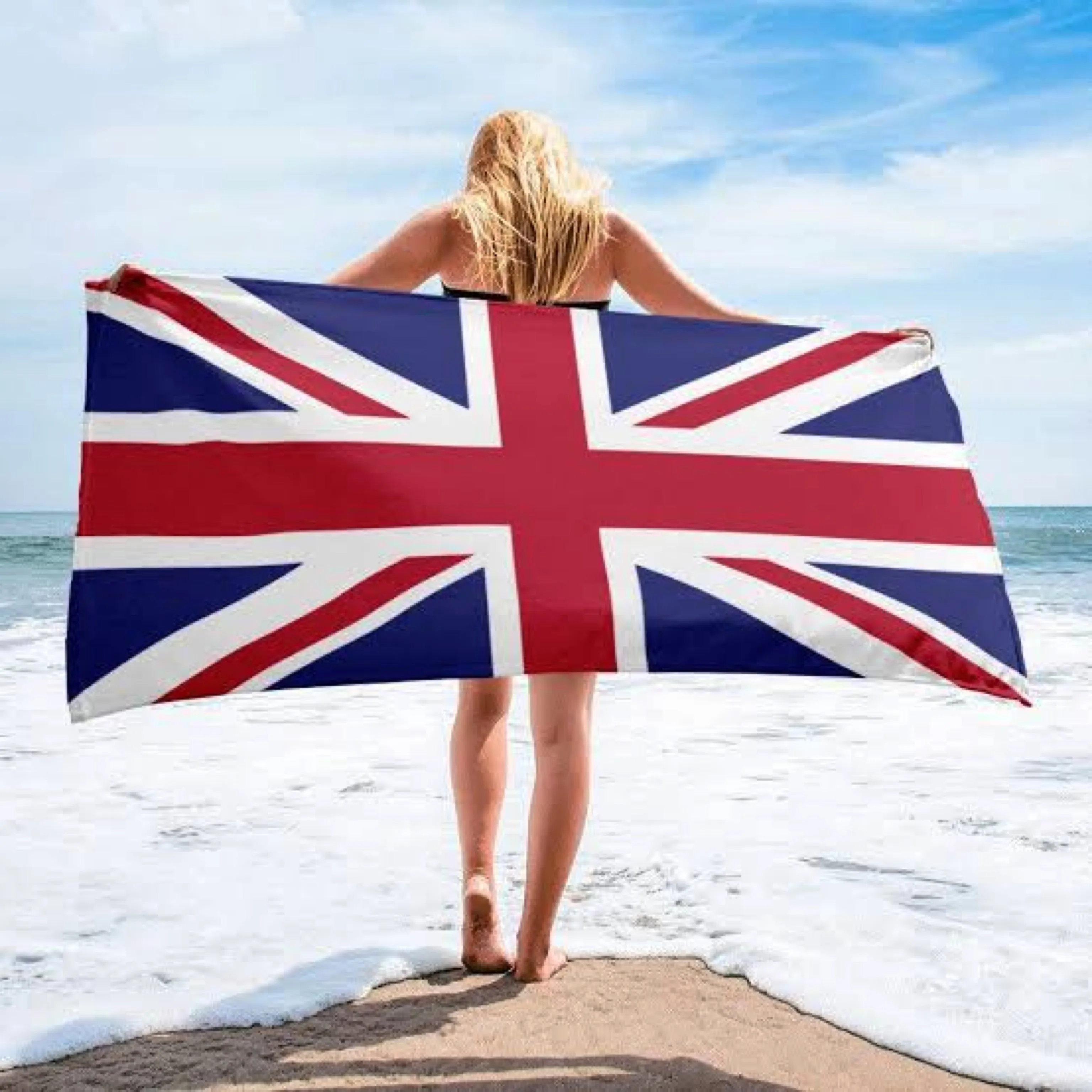 UK United Kingdom Flag Beach Towel