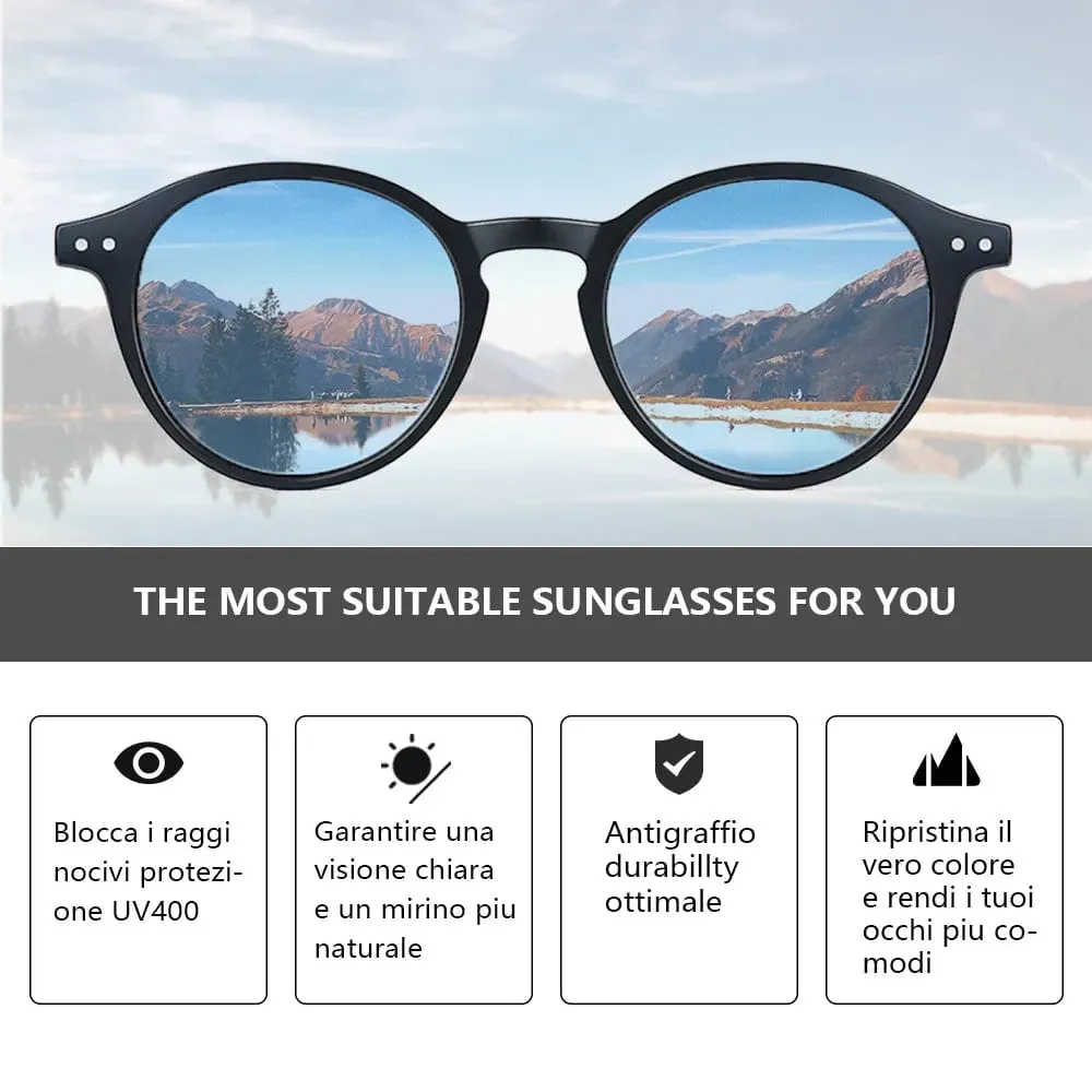 Vintage Chic: Small Round Frame Polarized Sunglasses for Women