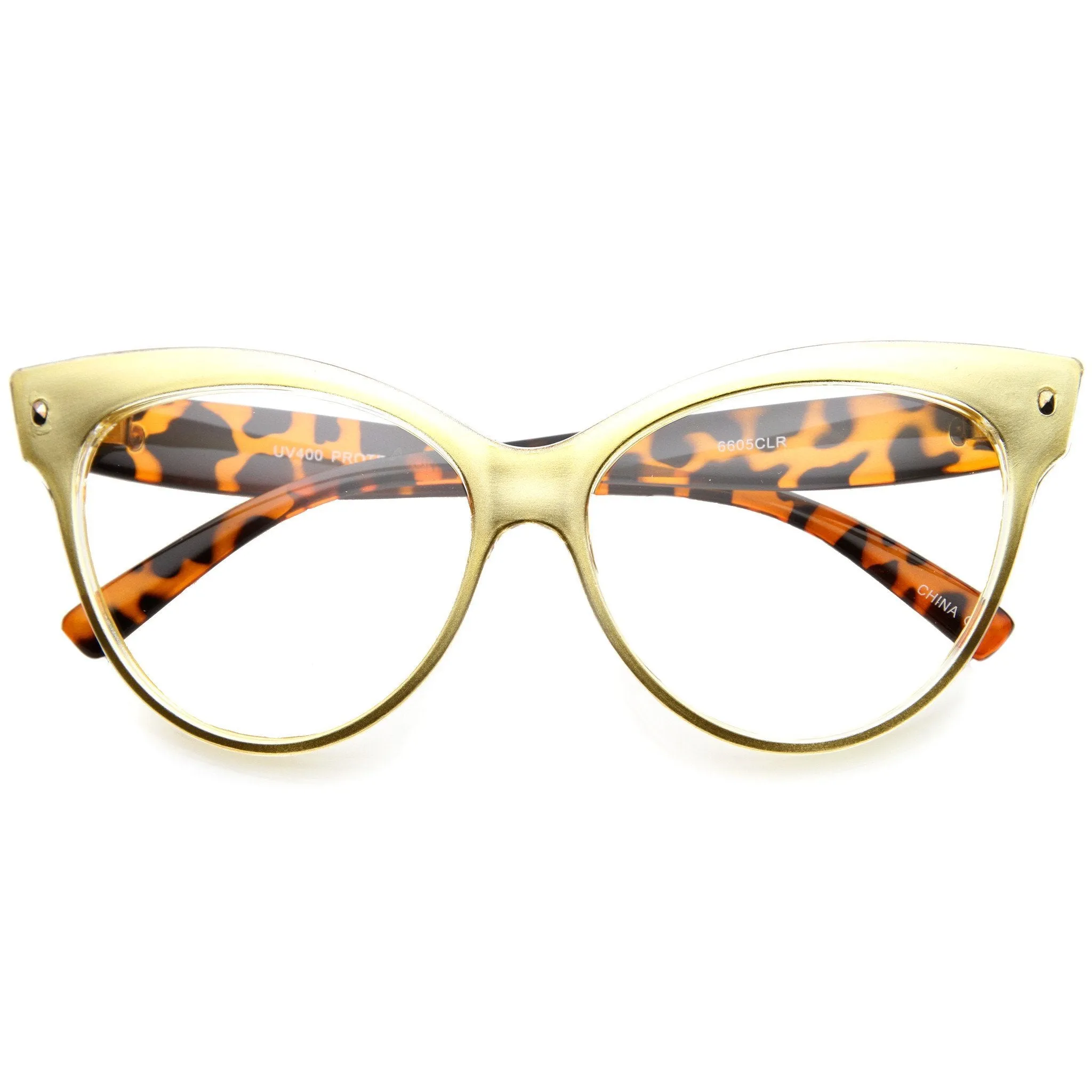 Women's Retro 1950's Cat Eye Clear Lens Glasses