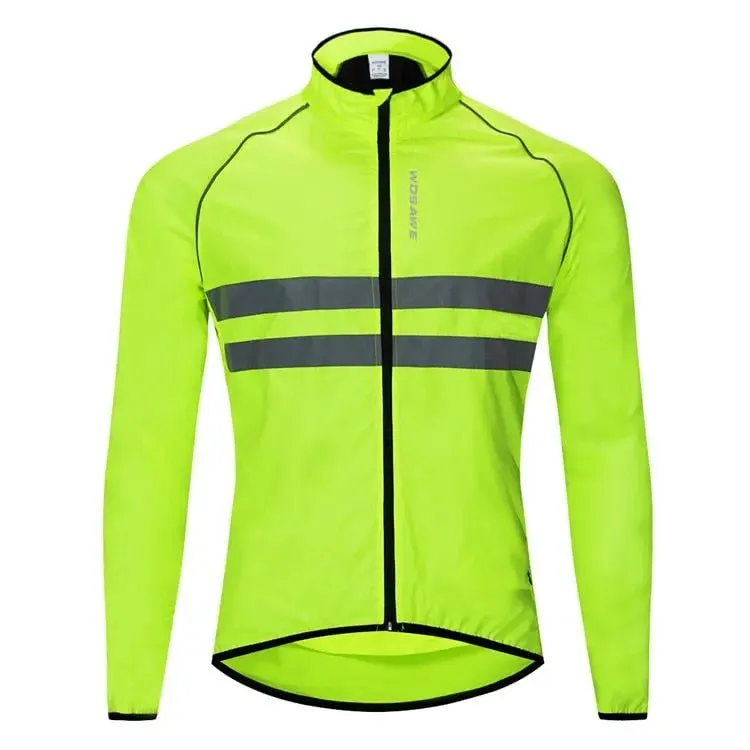 WOSAWE Ultralight Reflective Men Cycling Jacket Long Waterproof Windproof Road Mountain Bike MTB Jackets Bicycle Windbreaker